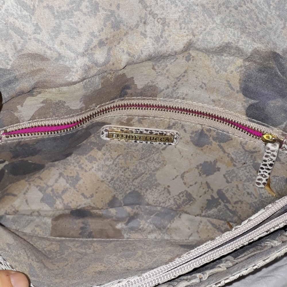 Elliott Lucca Snake Skin Pattern Purse Hand Bag - Picture 4 of 8